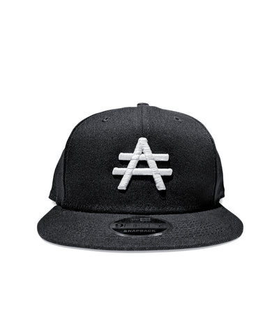 LOGO #A SNAPBACK HAT- BLACK